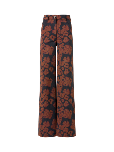 Designer Cooper Wide-Leg Hose aus Baumwoll-Canvas - Bunt