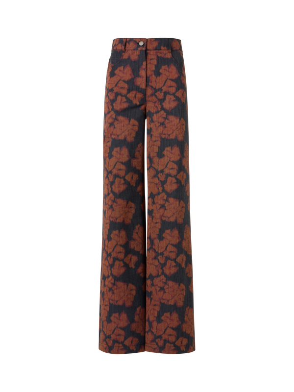 Designer Cooper Wide-Leg Hose aus Baumwoll-Canvas - Bunt