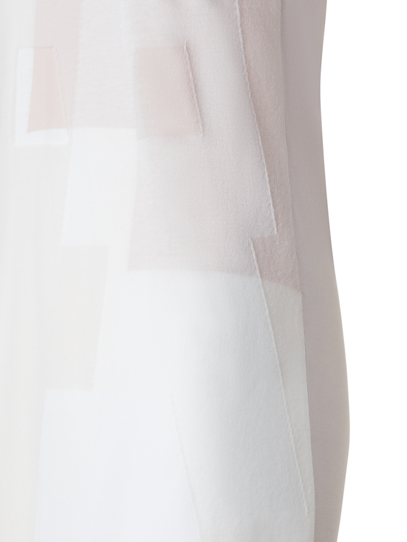 Designer Intarsien-Strickkleid aus Leinenmischung - Bunt - Ecru - Beige - Weiss