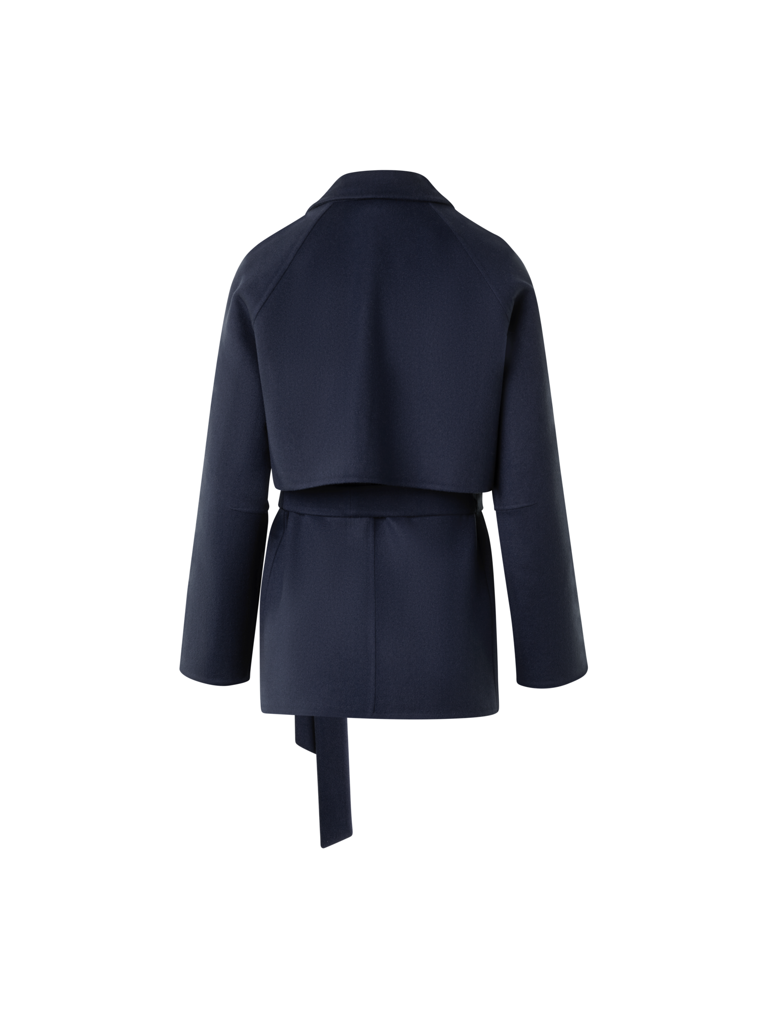 Designer Kurzer Duo-Mantel Kaschmir Weste & Bolero - Dunkelblau - Blau