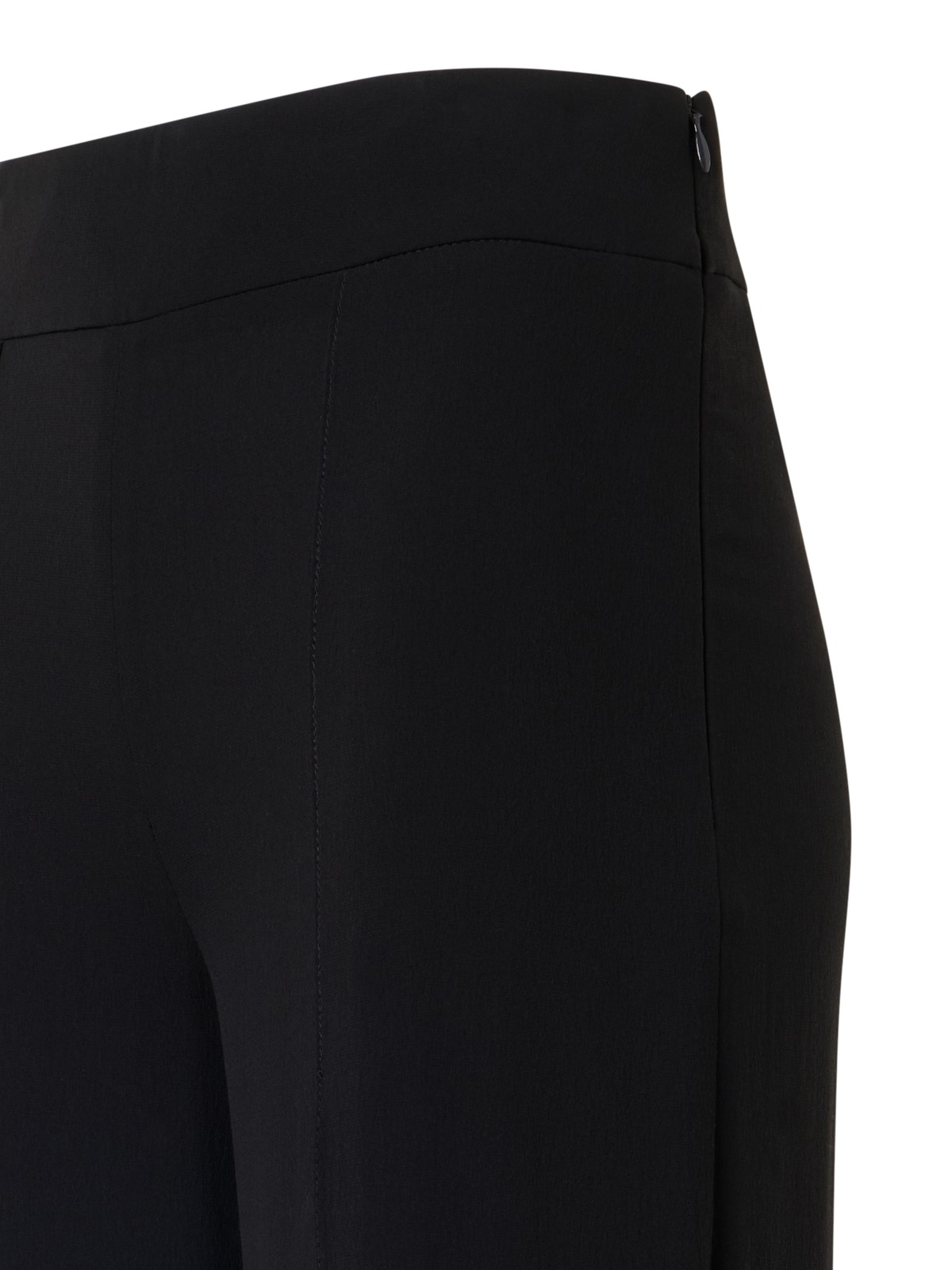 Designer Fellia Weit Ausgestellt Hose aus Seidengeorgette - Schwarz