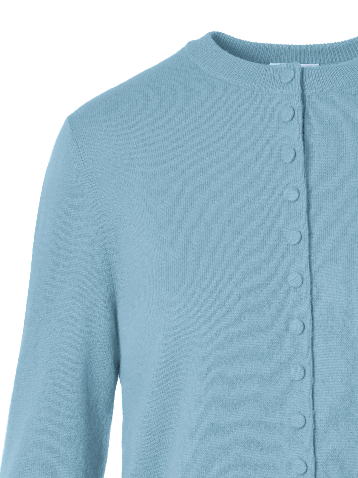 Designer Lässiger Cardigan aus Wolle-Kaschmir - Blau