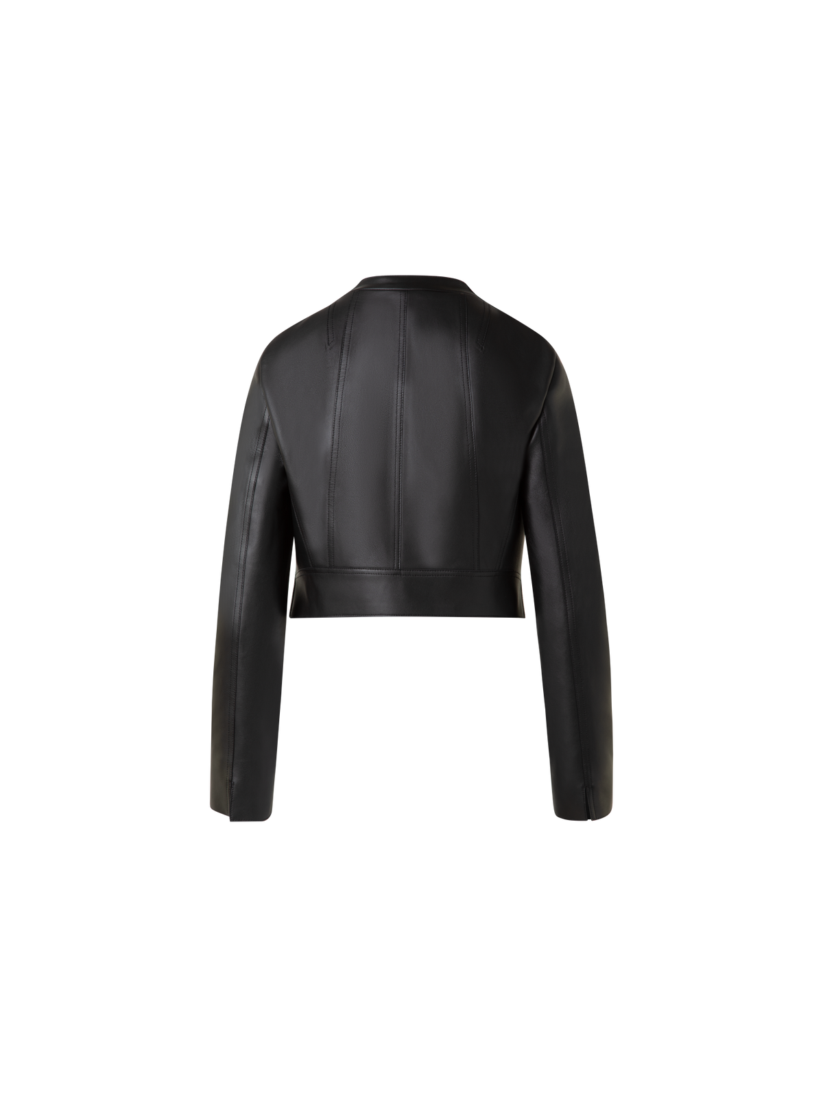 Designer Asymmetrische Leder-Bikerjacke - Schwarz