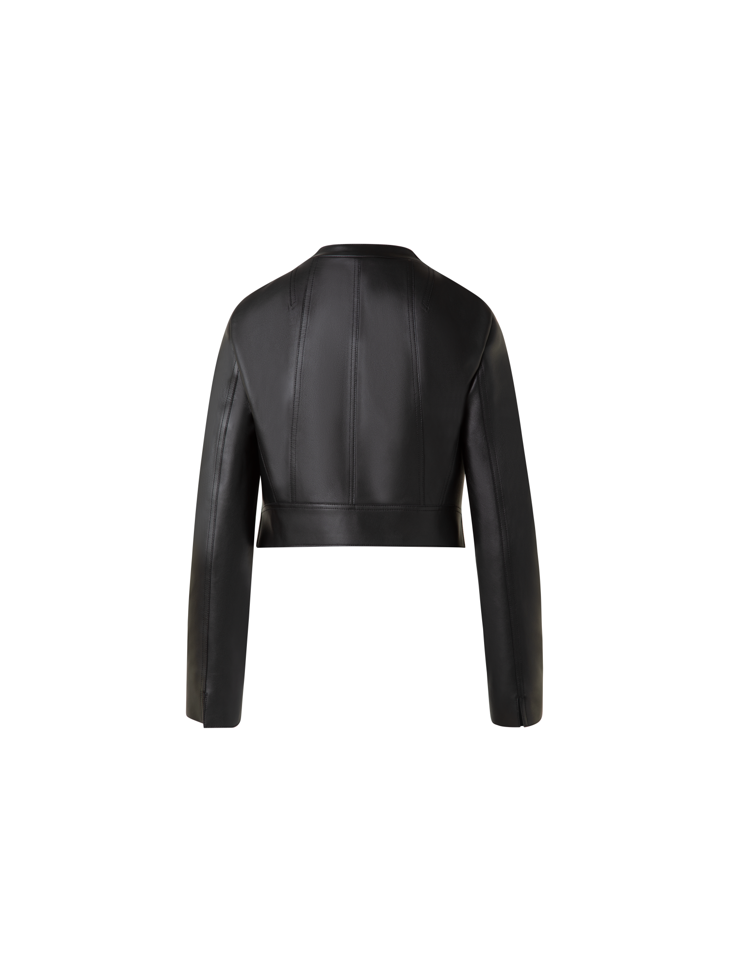 Designer Asymmetrische Leder-Bikerjacke - Schwarz