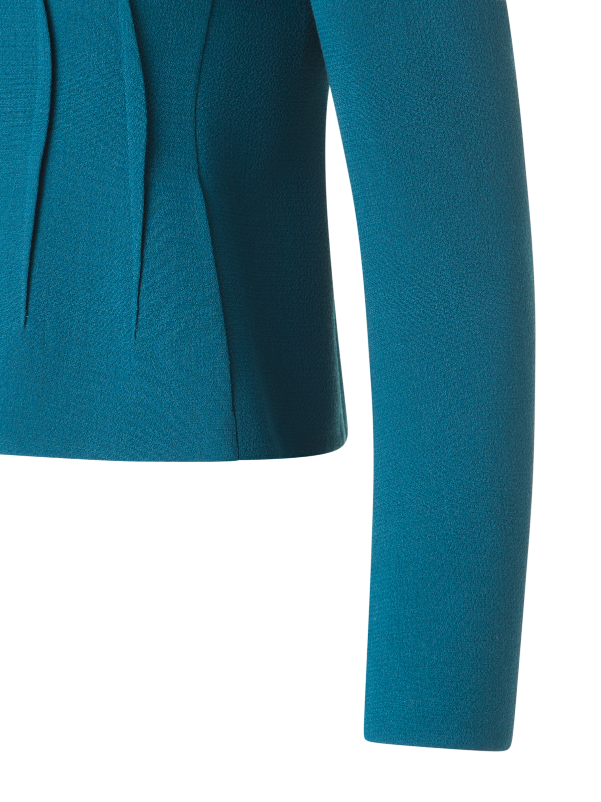 Designer Kurze Jacke aus Woll-Doubleface - Grün