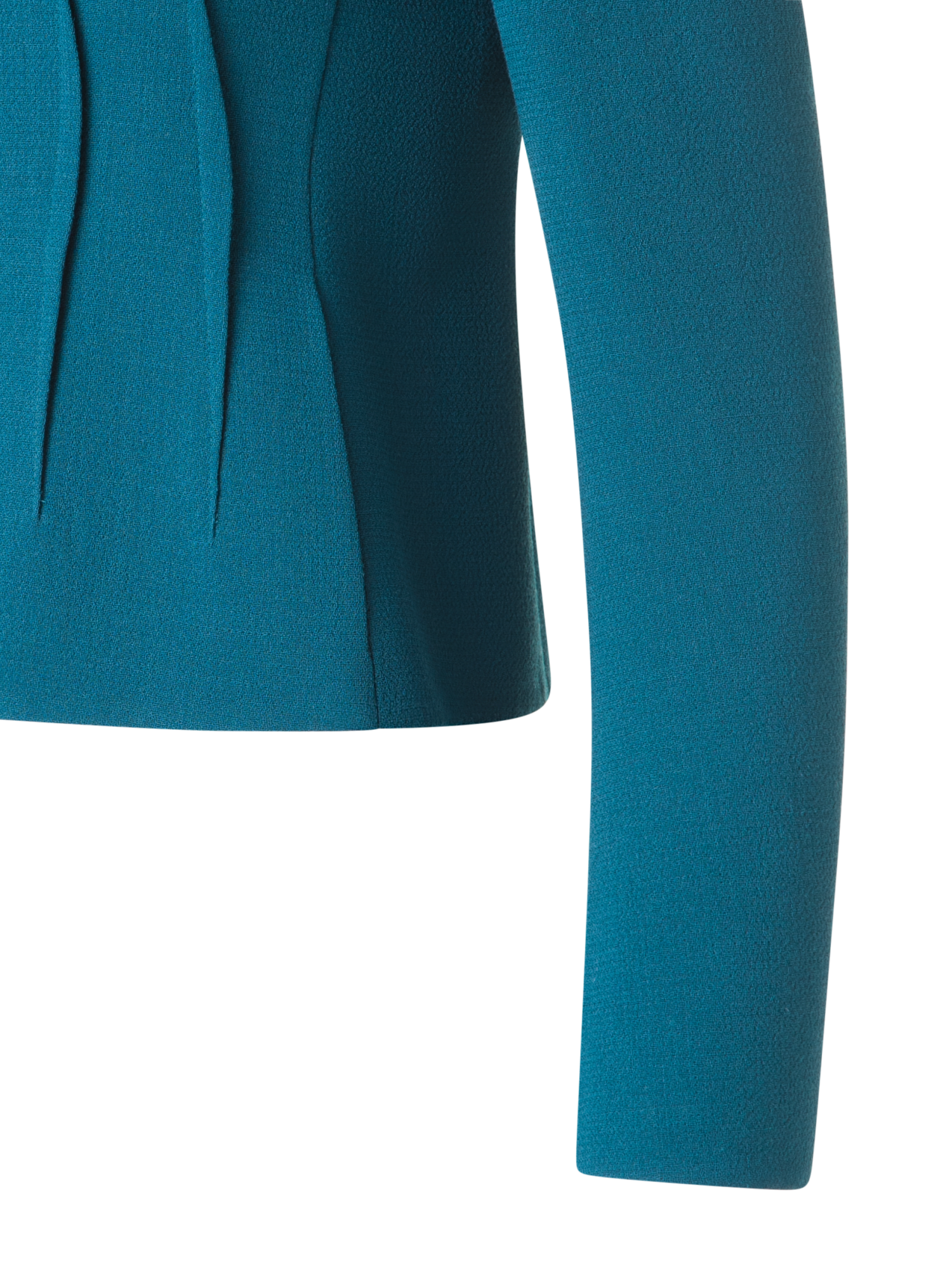 Designer Kurze Jacke aus Woll-Doubleface - Grün