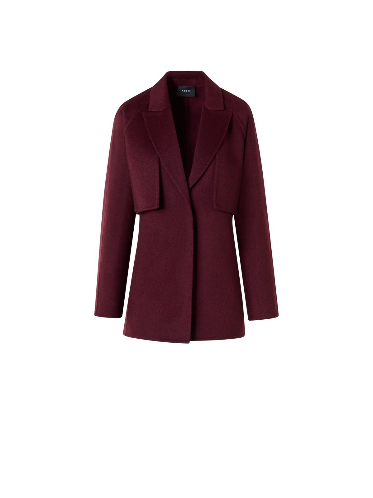 Designer Kurzer Kaschmir Duo Mantel mit abnehmbarem Bolero - Rot