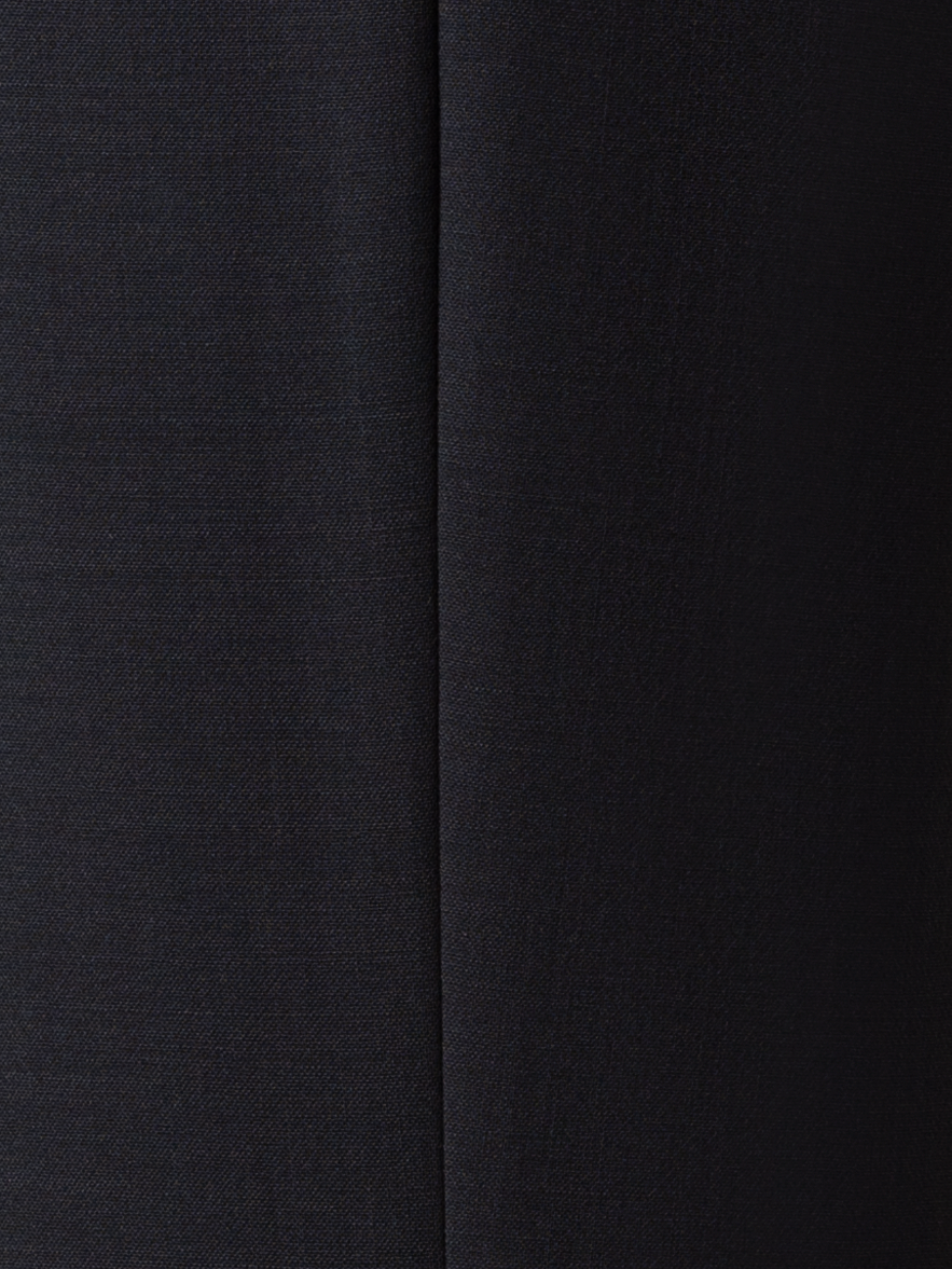 Designer Gerade Hose aus Woll-Doubleface - Schwarz