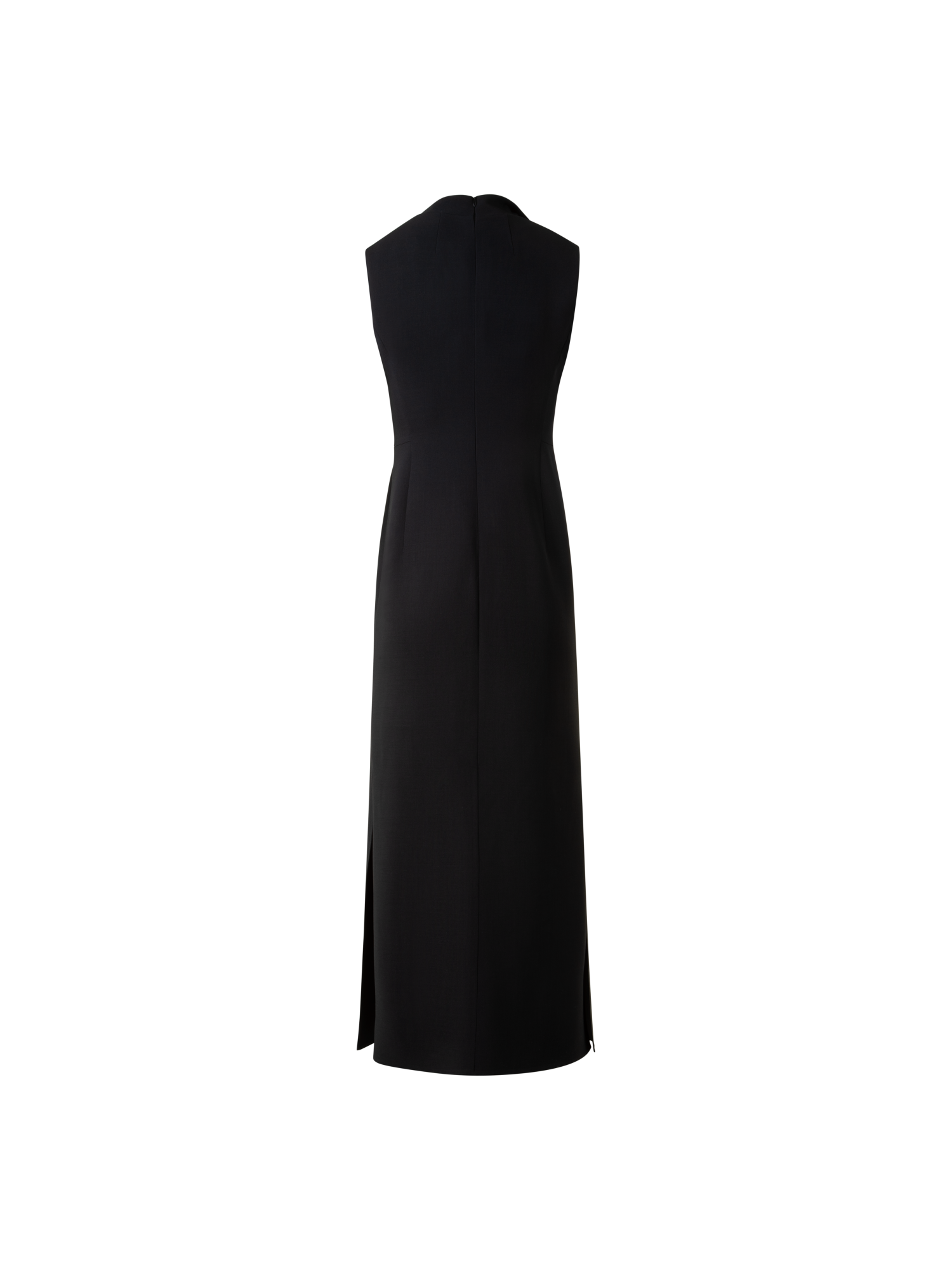 Designer Ärmelloses Blazerkleid in Woll-Doubleface - Schwarz