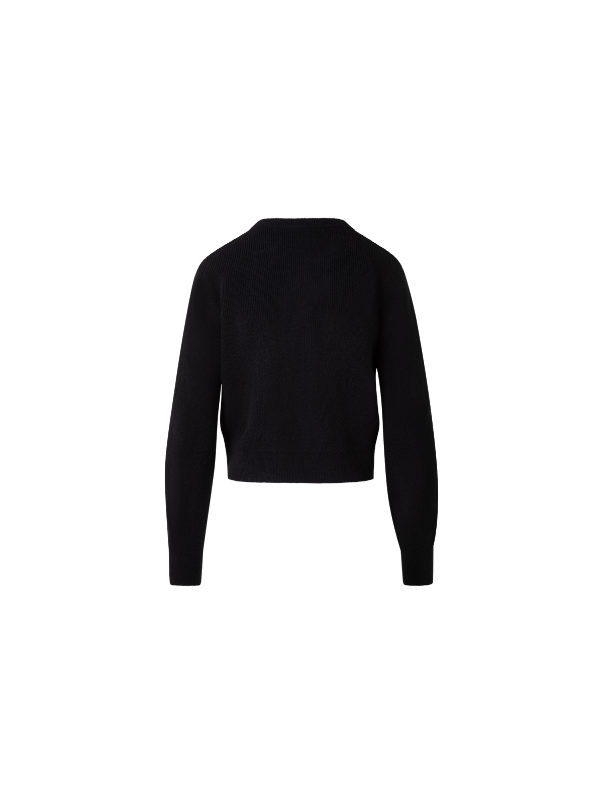 Designer Gerippte Kaschmir-Strickjacke - Schwarz