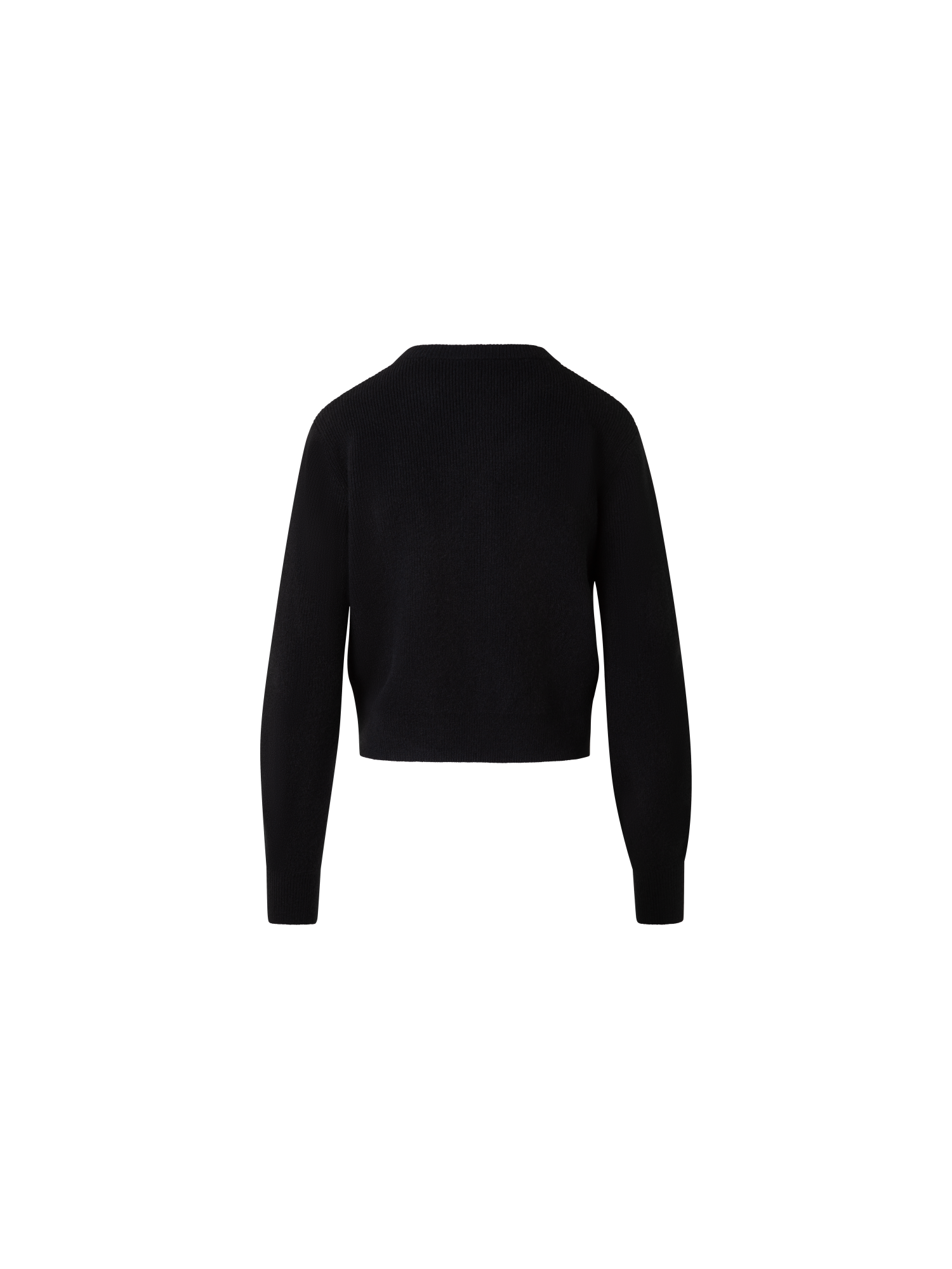 Designer Gerippte Kaschmir-Strickjacke - Schwarz