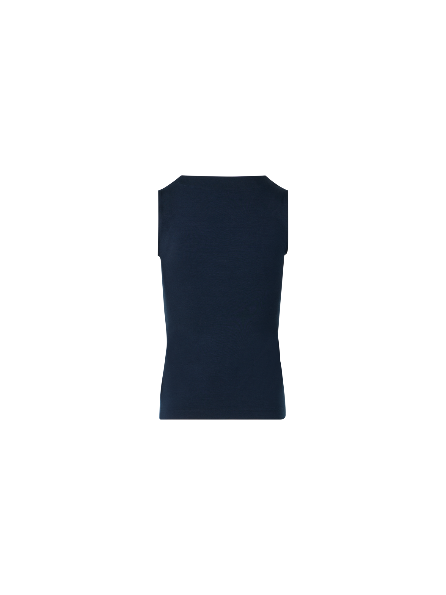 Designer Tailliertes Modal-Stretch-Top mit Karree-Ausschnitt - Dunkelblau - Blau