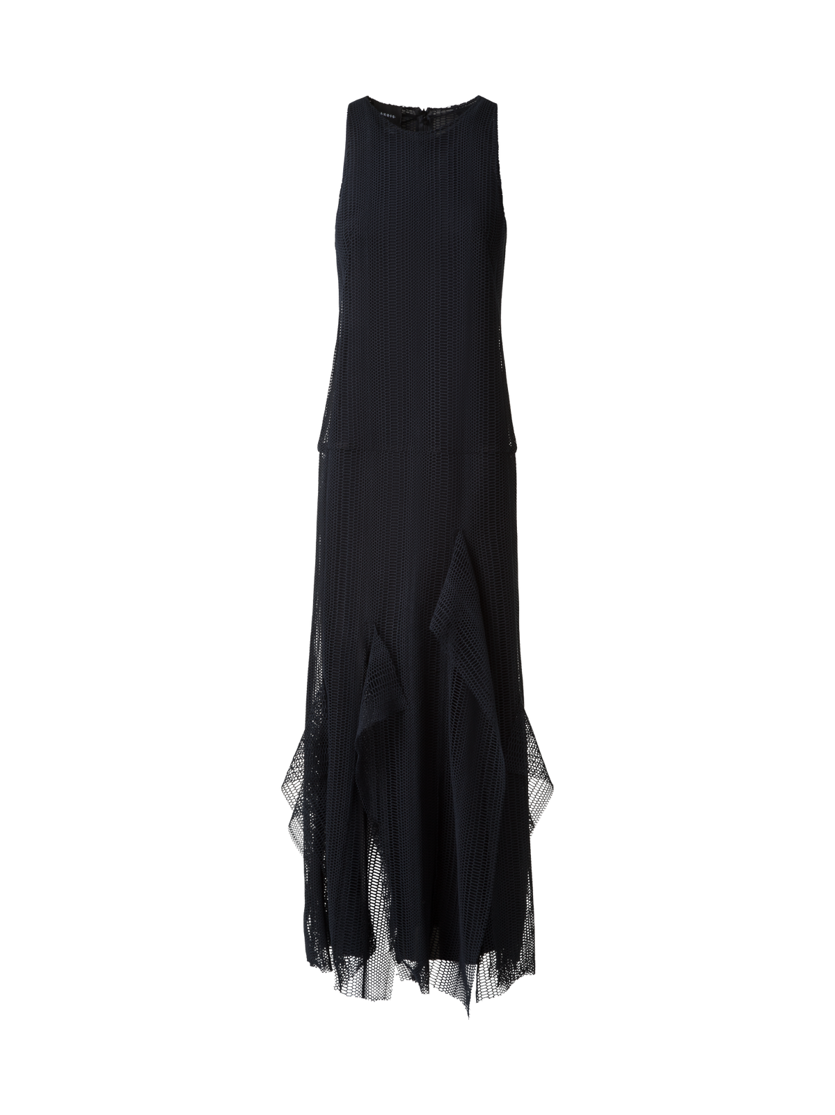 Designer Abendkleid mit Allover Stickerei - Schwarz