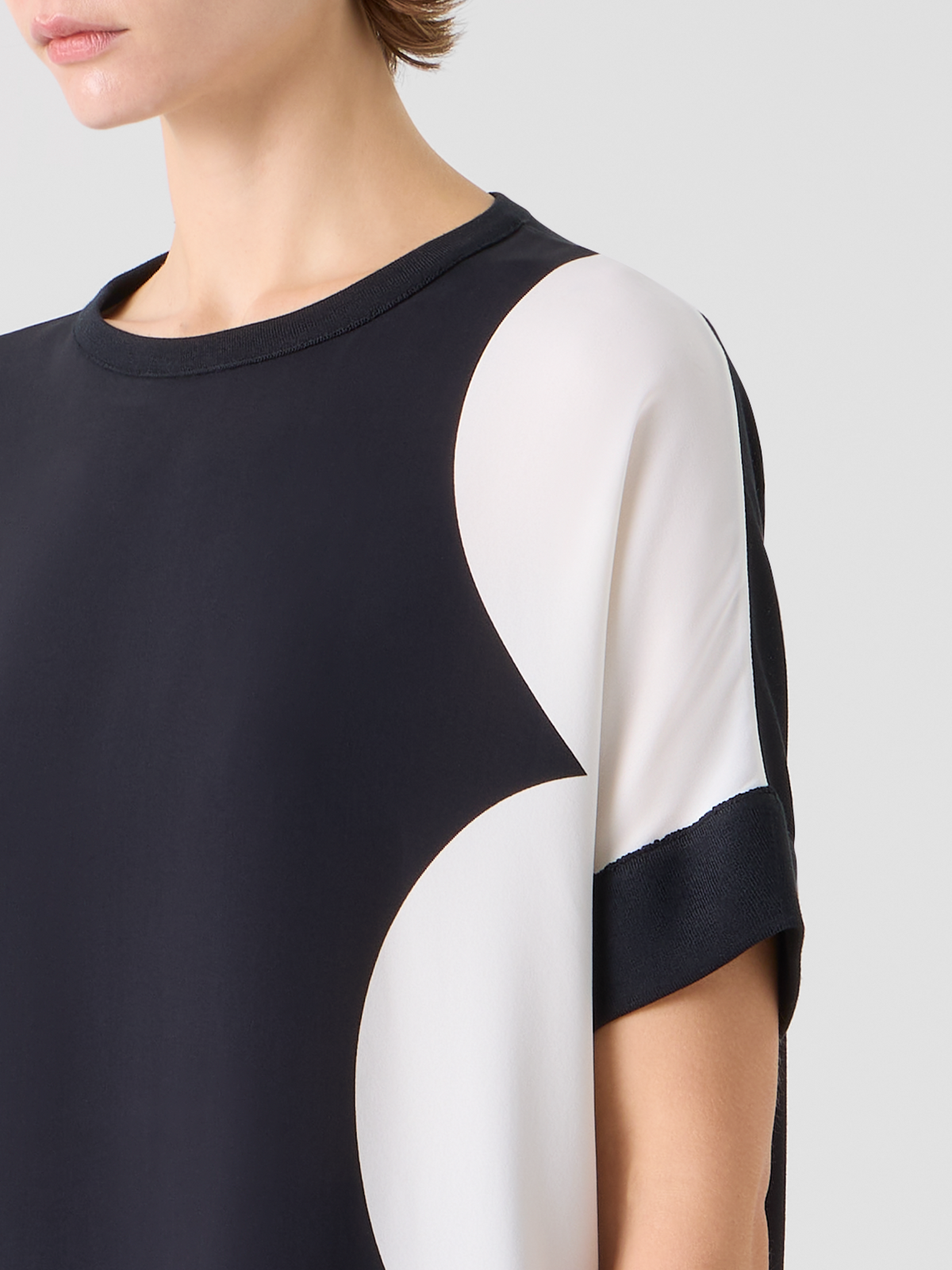 Designer Oversize-Pullover aus Seide mit Cloud-Druck - Bunt