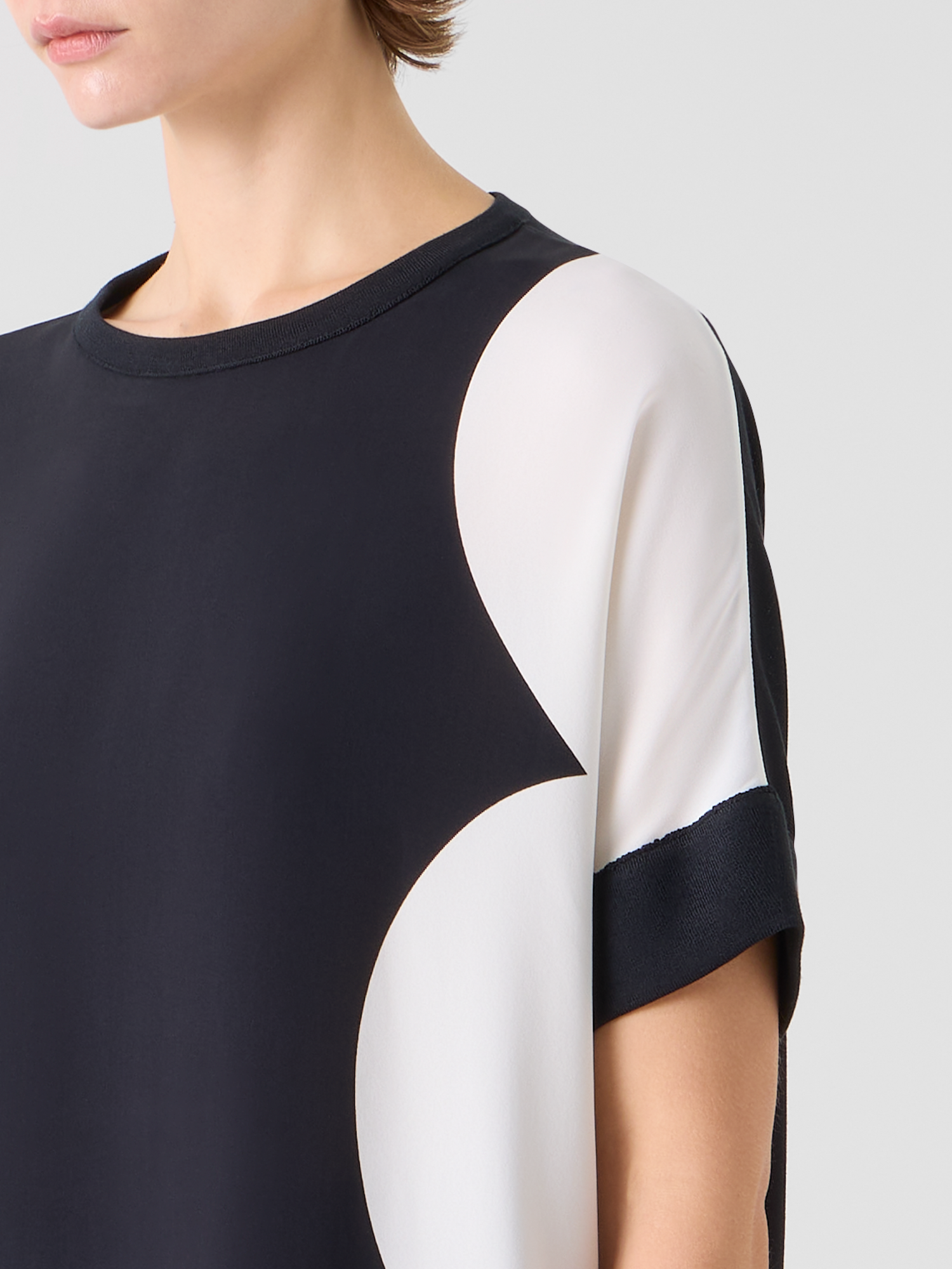 Designer Oversize-Pullover aus Seide mit Cloud-Druck - Bunt