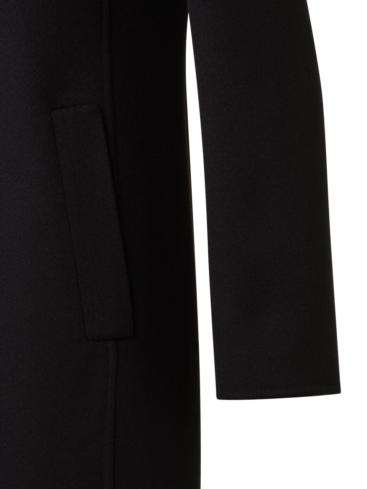 Designer Blazer Mantel aus Kaschmir-Doubleface - Schwarz