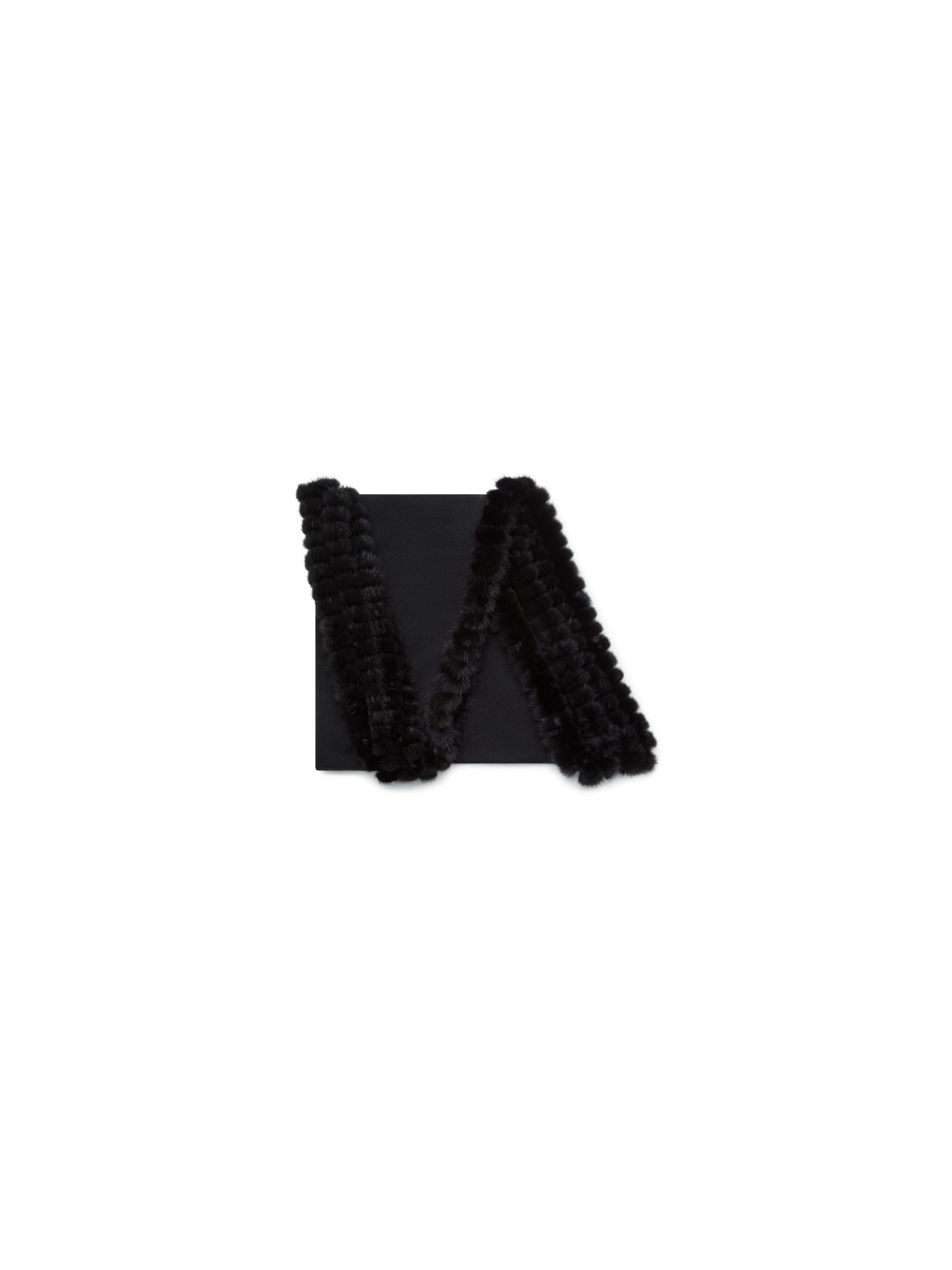 Designer Schal aus Kaschmir-Seide - Schwarz