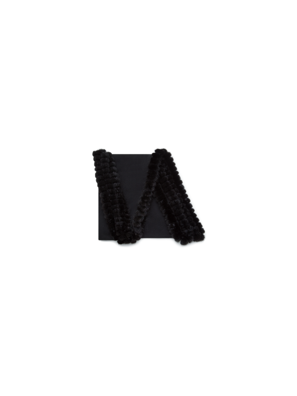 Designer Schal aus Kaschmir-Seide - Schwarz