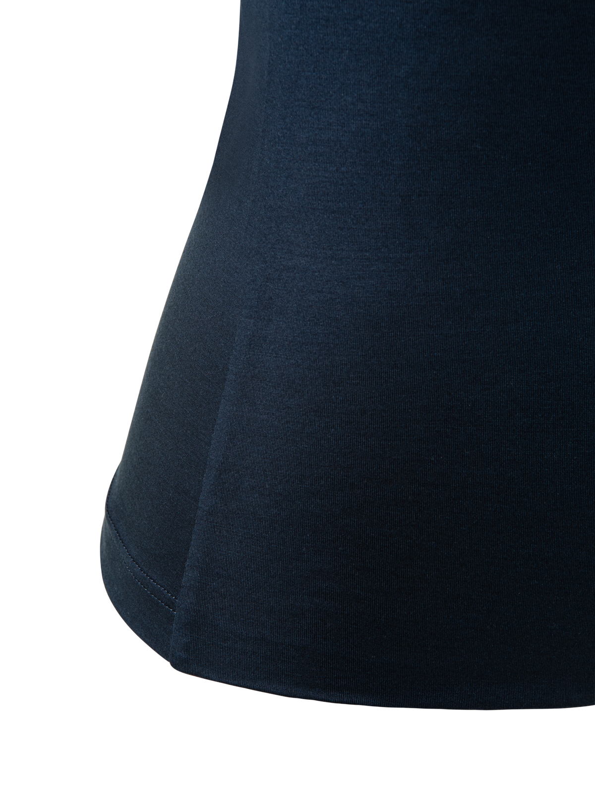 Designer Shirt mit 3/4 Arm aus Seiden-Jersey - Dunkelblau - Blau