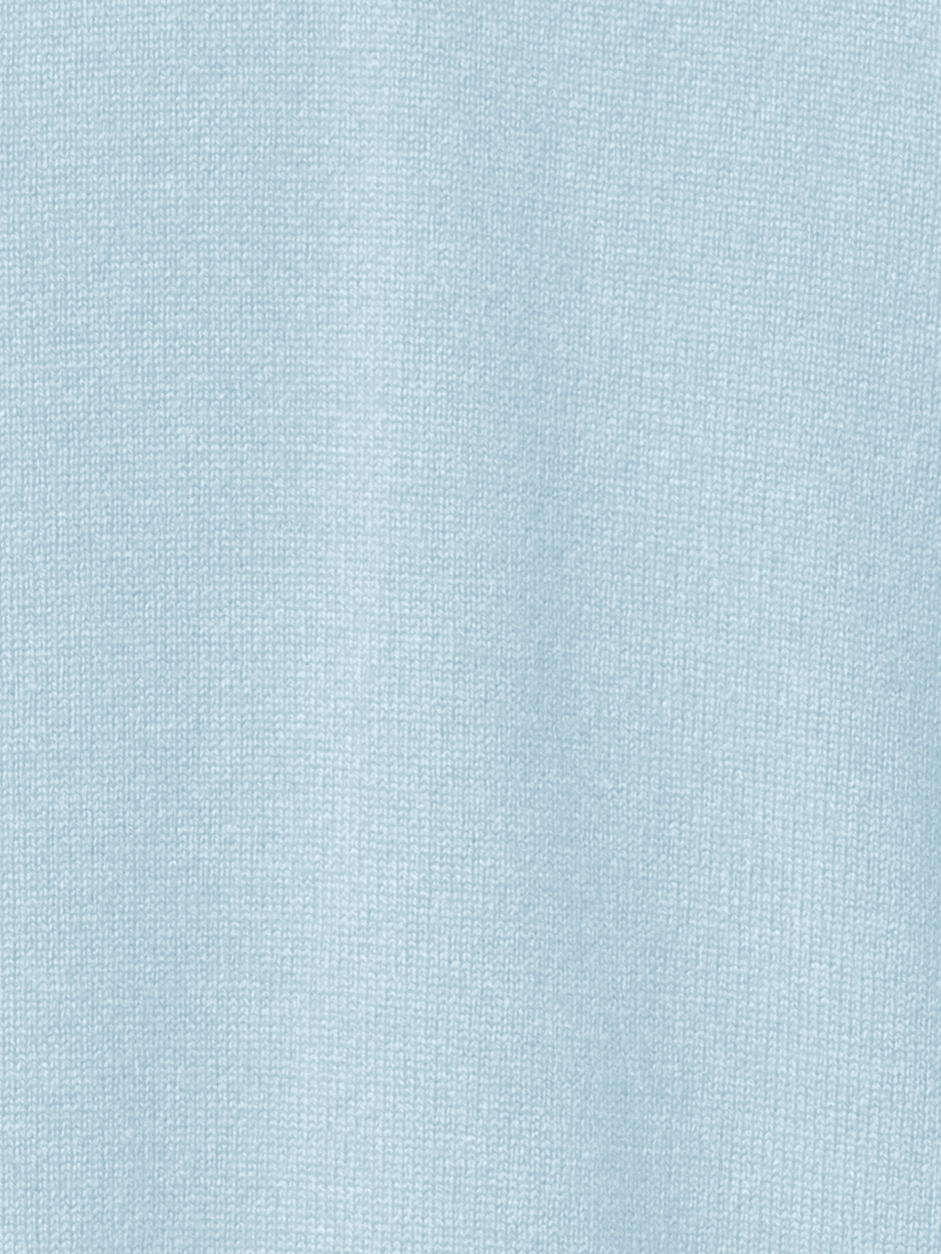 Designer Kurzärmeliger Kaschmirpullover mit Knotendetail - Blau