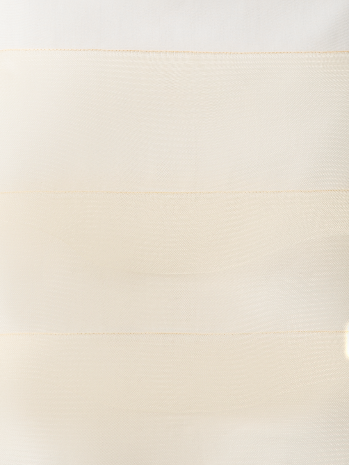 Designer Kurzer Bleistiftrock mit Tüll-Wellen - Ecru - Weiss