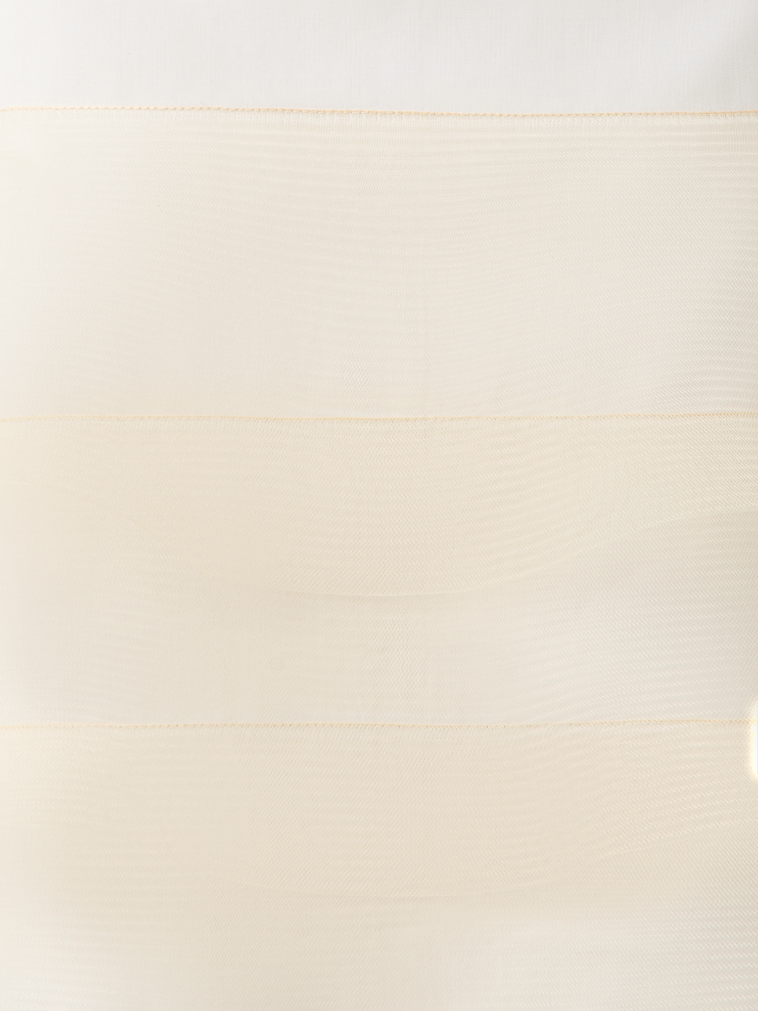 Designer Kurzer Bleistiftrock mit Tüll-Wellen - Ecru - Weiss