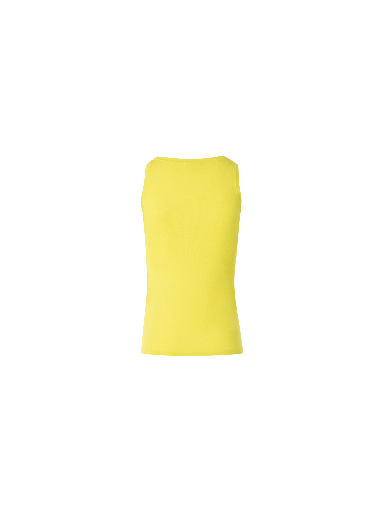 Designer Tailliertes Merinowolle-Top mit Rundhalsausschnitt - Gelb