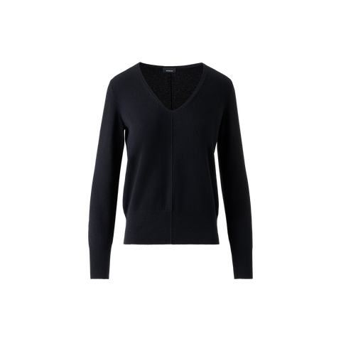 Cashmere-Pullover mit V-Ausschnitt