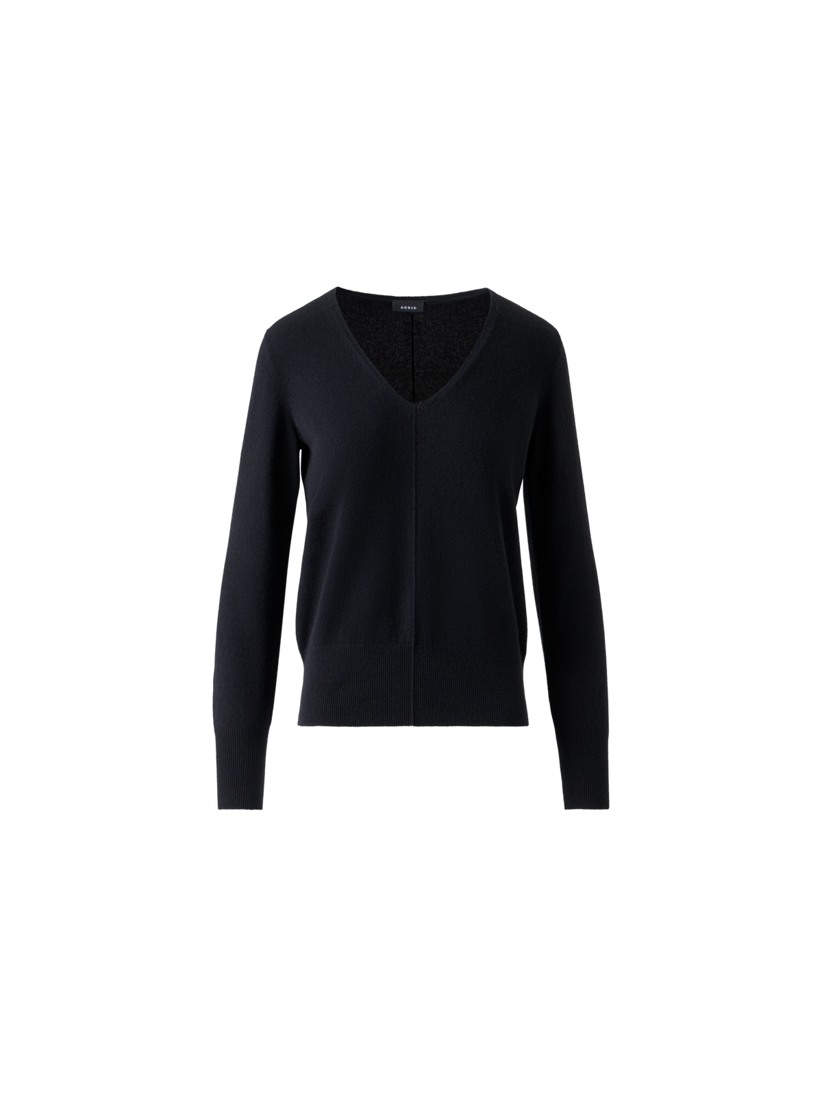 Designer Cashmere-Pullover mit V-Ausschnitt - Schwarz - Dunkelblau - Blau - Beige