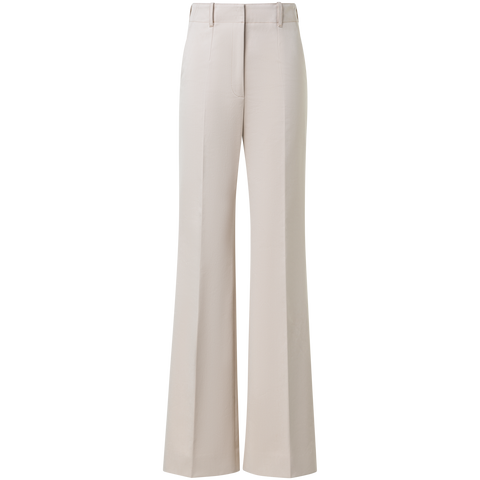 Wide Straight Cotton Gabardine Pants