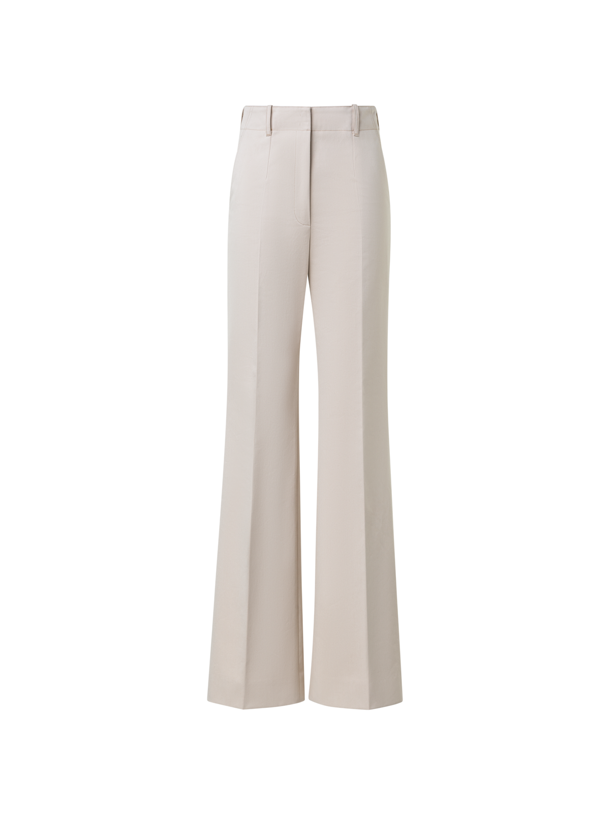 Designer Weite Gerade Hose aus Baumwoll-Gabardine - Beige