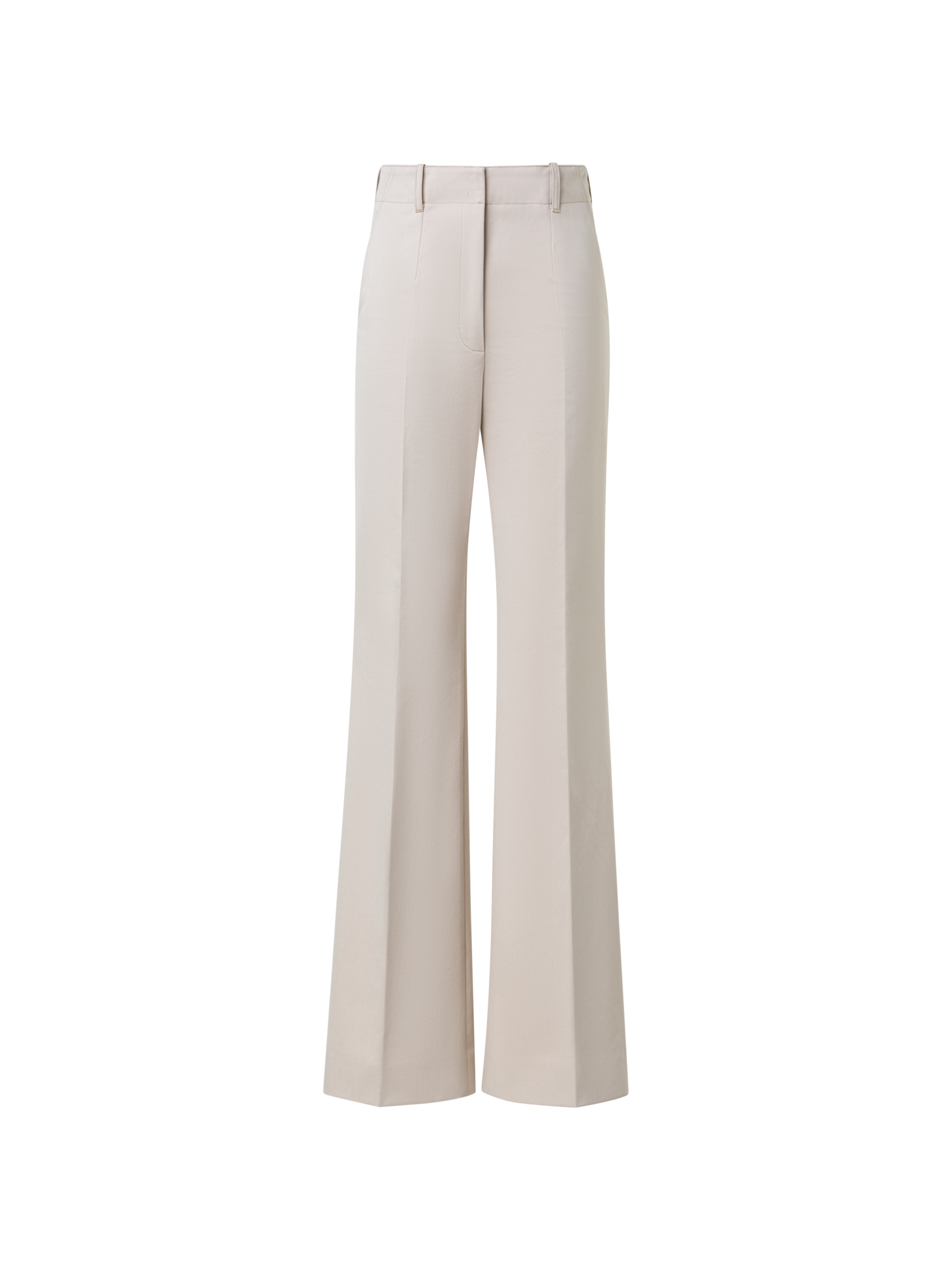 Designer Weite Gerade Hose aus Baumwoll-Gabardine - Beige