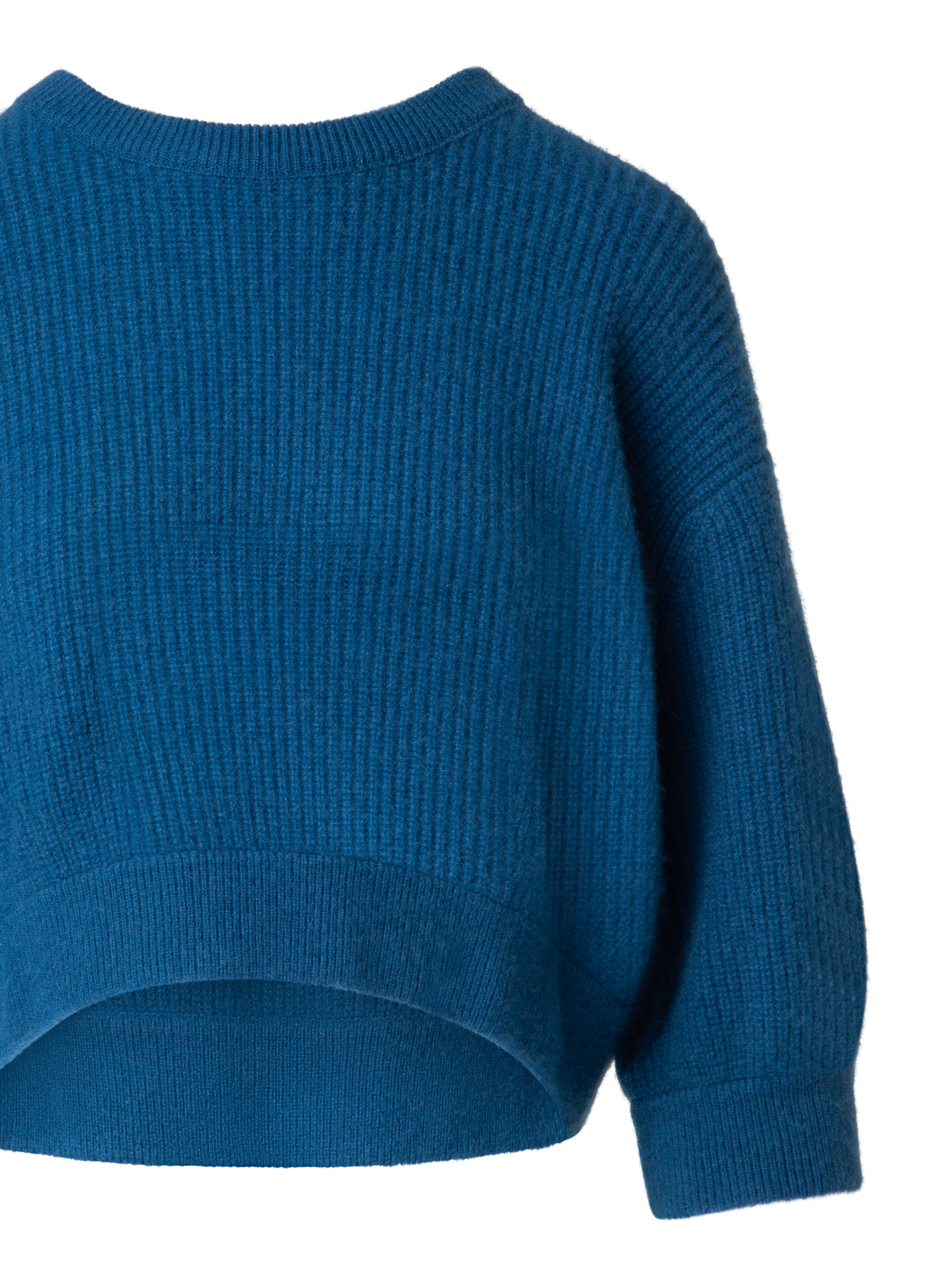 Designer Boxy Kaschmir-Strickpullover - Blau