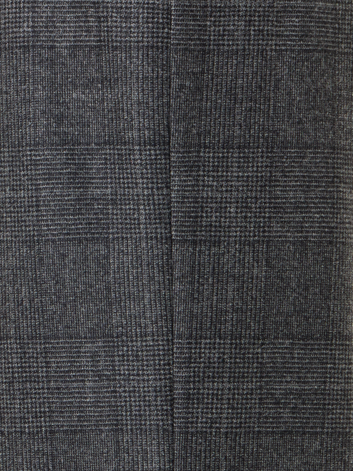 Designer Weite Hose aus Wolle mit Glencheck - Grau - Schwarz