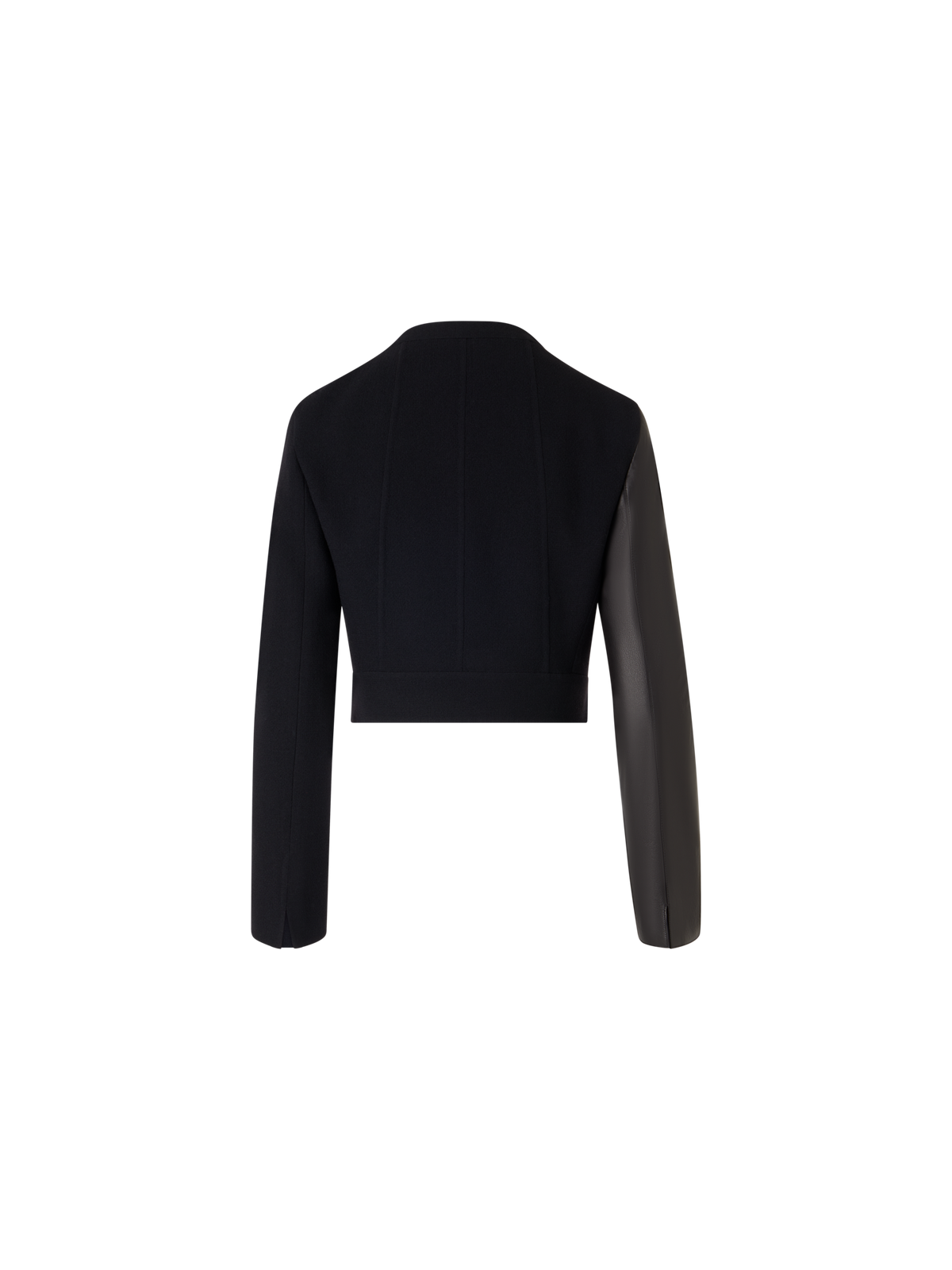 Designer Hynora Jacke aus Woll-Krepp-Doubleface - Schwarz