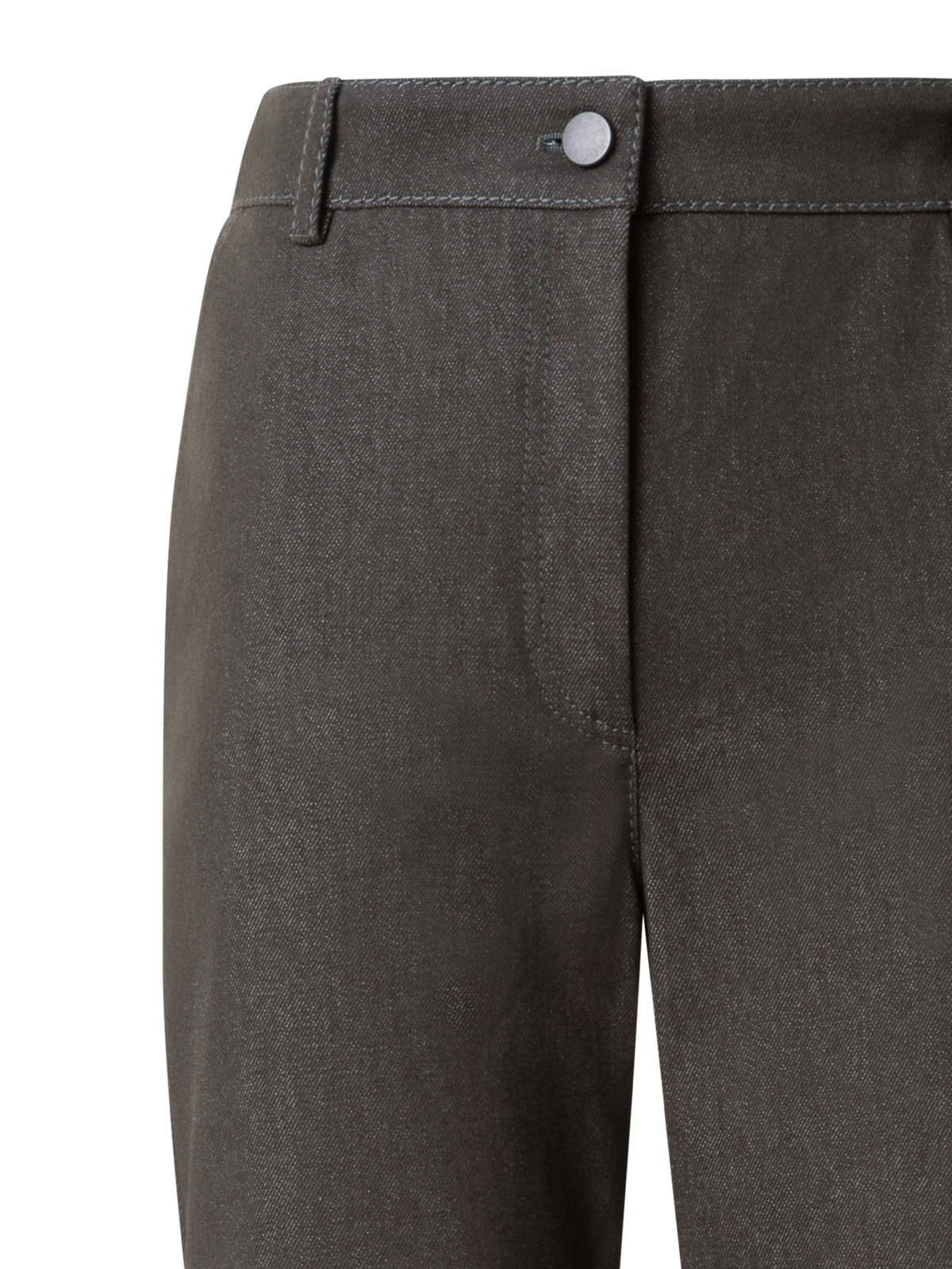 Designer Stretch Baumwoll Denim Schlaghose - Braun