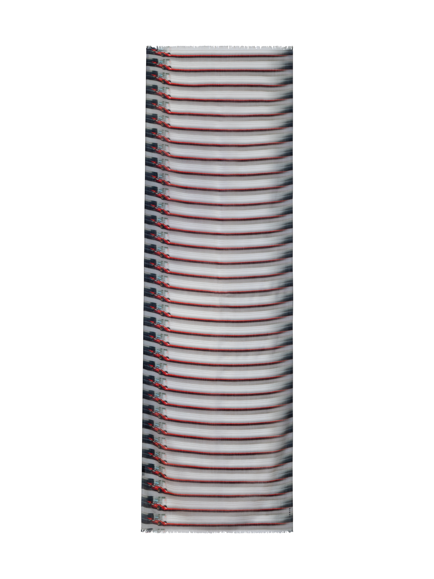 Designer Kaschmirseidenschal mit Formula One Druck - Bunt