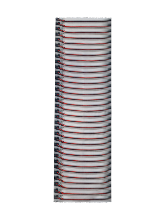 Designer Kaschmirseidenschal mit Formula One Druck - Bunt