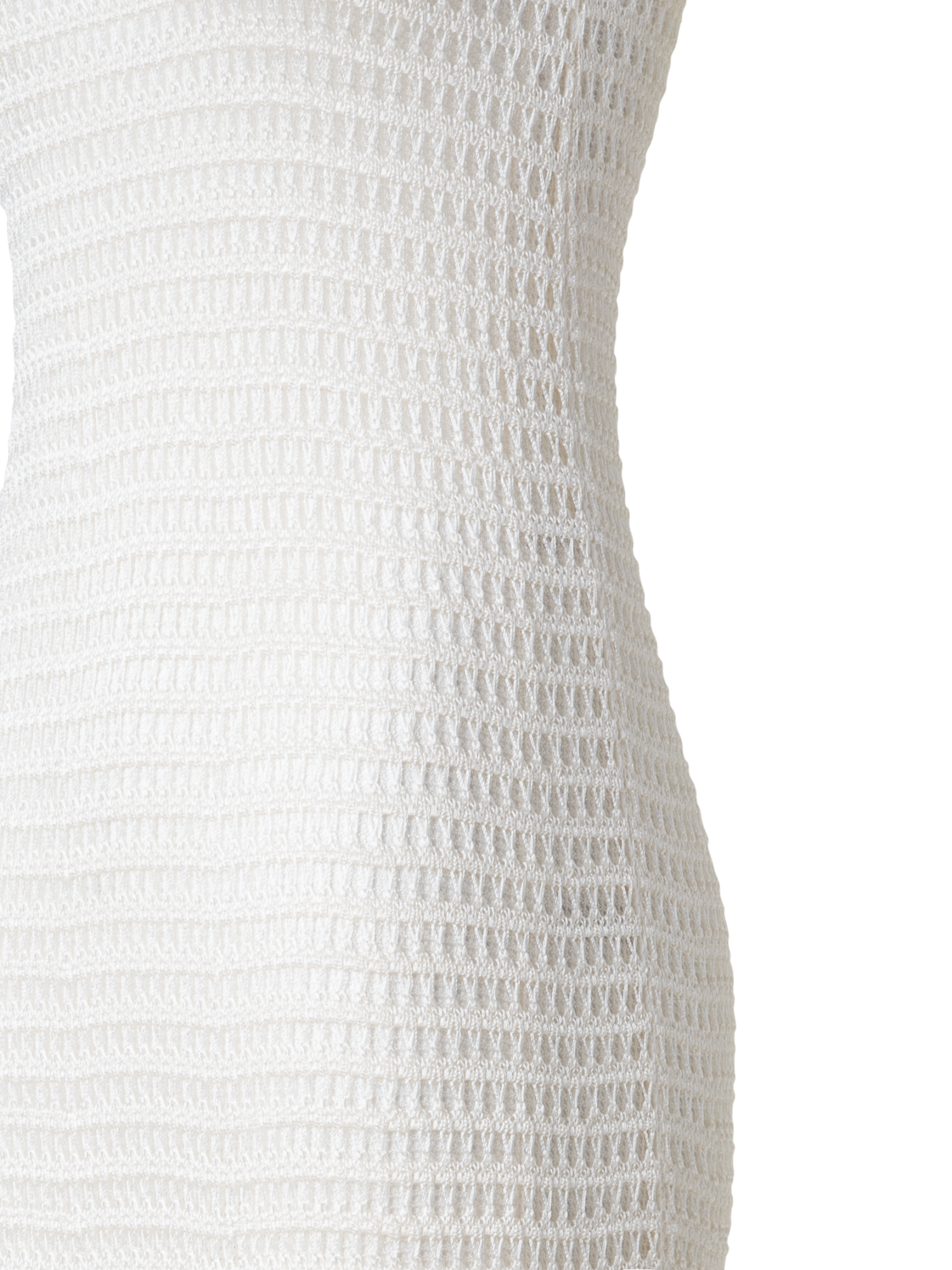 Designer Bodycon-Häkelkleid - Ecru - Weiss