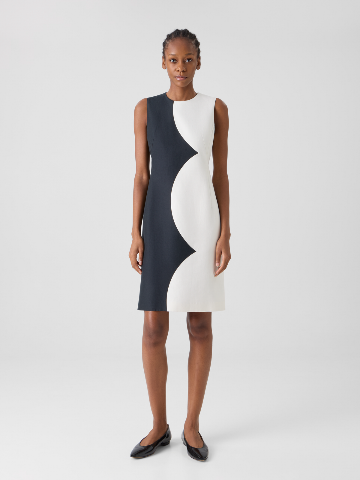 Designer Etuikleid mit Cloud-Druck - Bunt #editorial