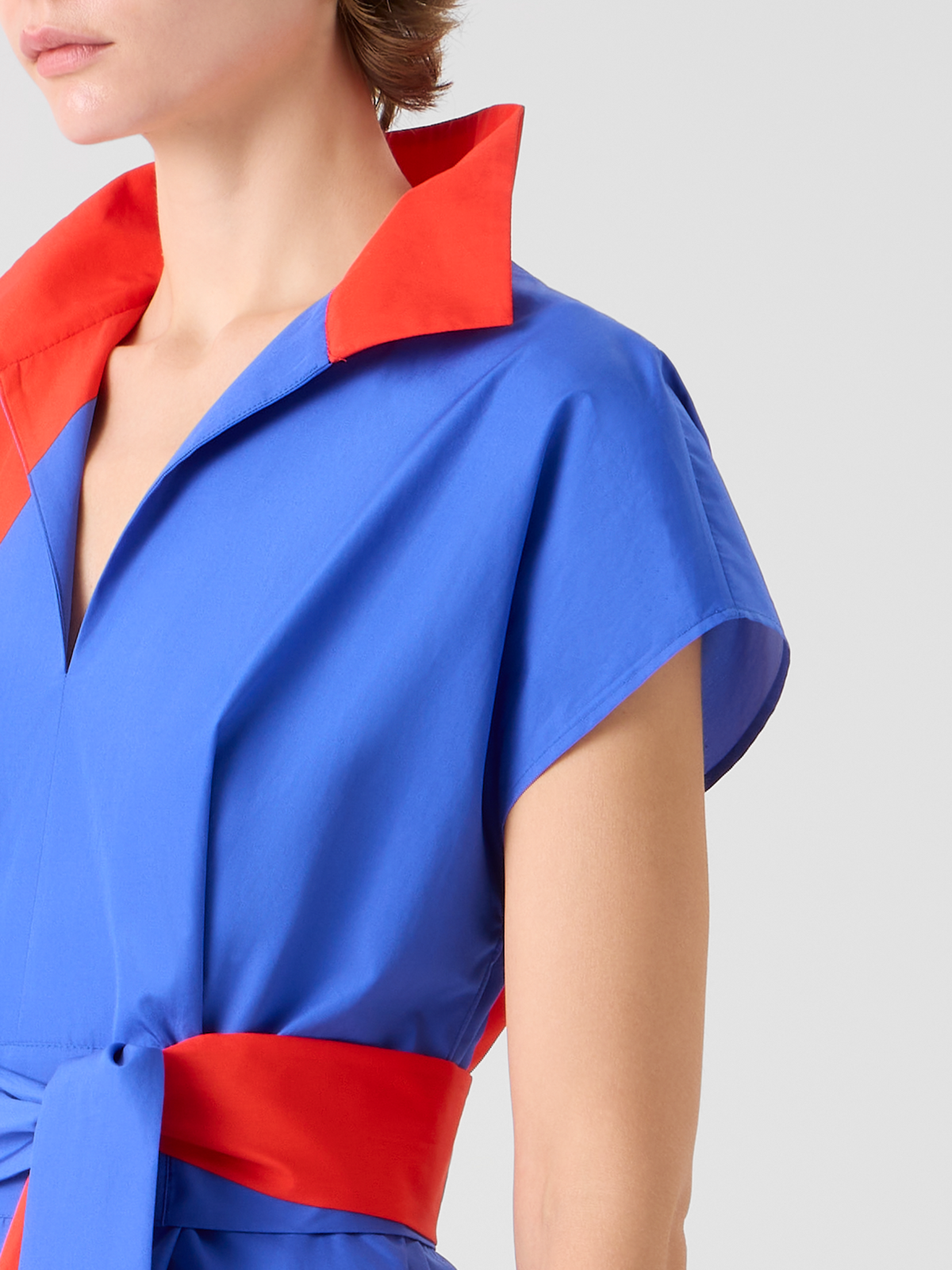 Designer Baumwoll-Hemdblusenkleid mit High-Plains-Druck - Bunt #editorial