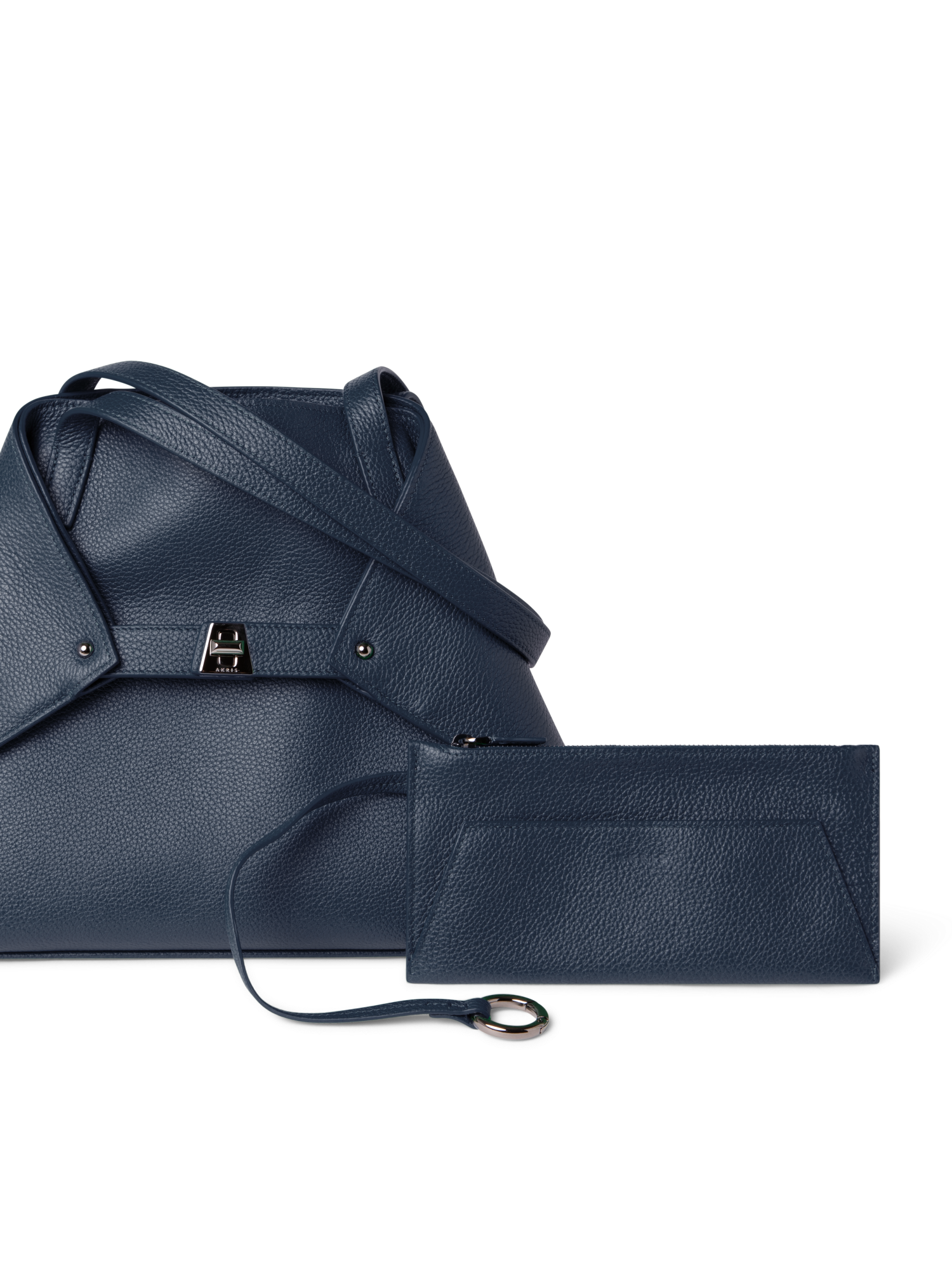 Designer Ai Small Shoulder Tote - Dunkelblau - Blau