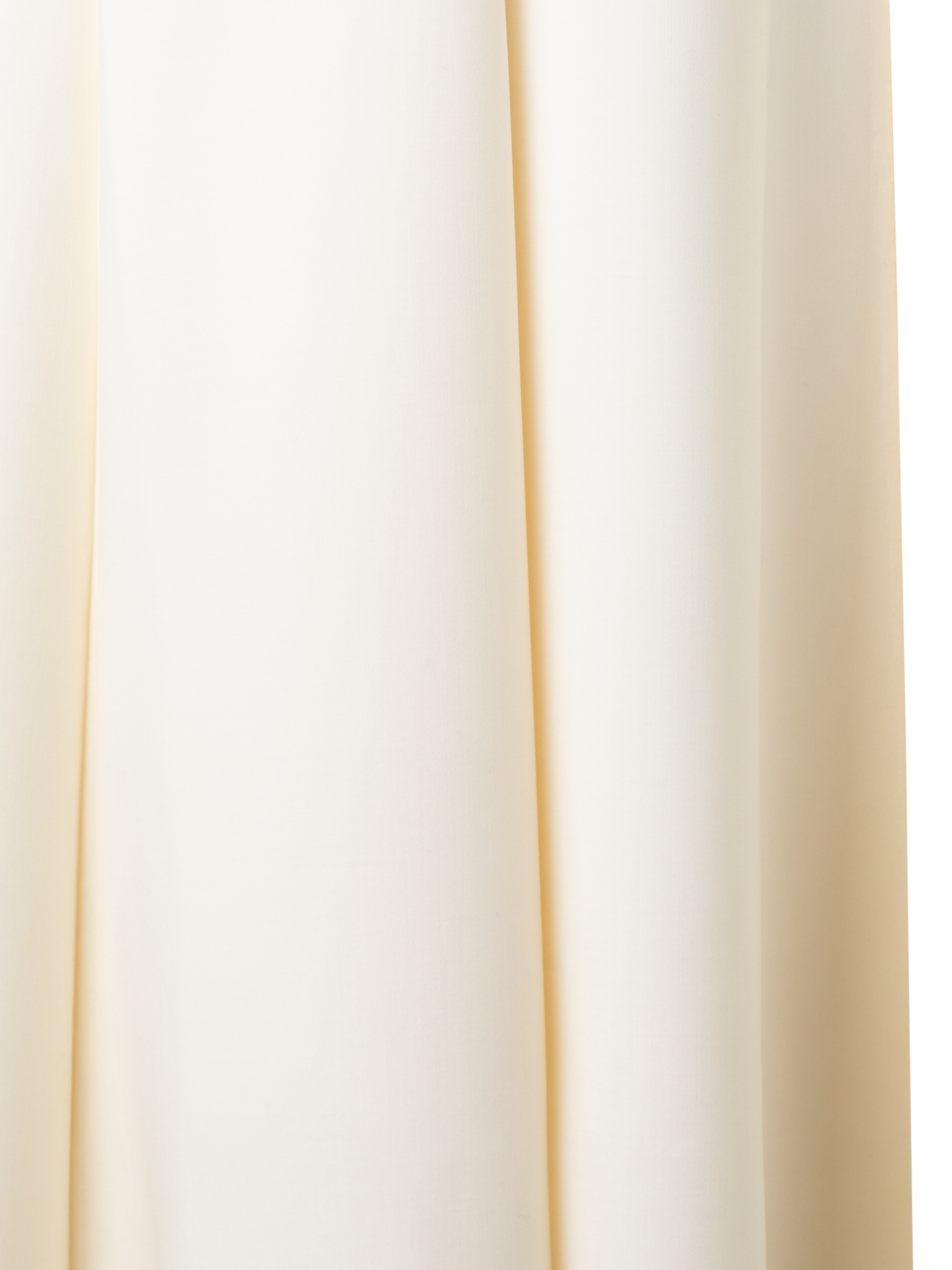 Designer Midikleid mit Gürtel aus Woll-Doubleface - Ecru - Weiss