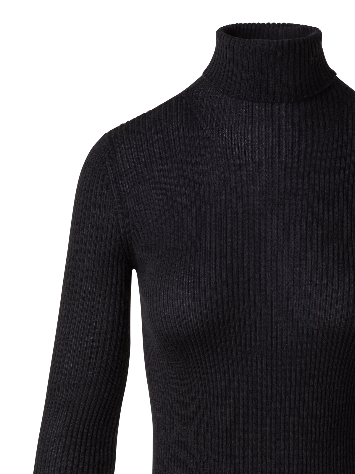 Designer Rollkragenpullover aus Kaschmir und Seide - Schwarz - Violett - Grau - Braun
