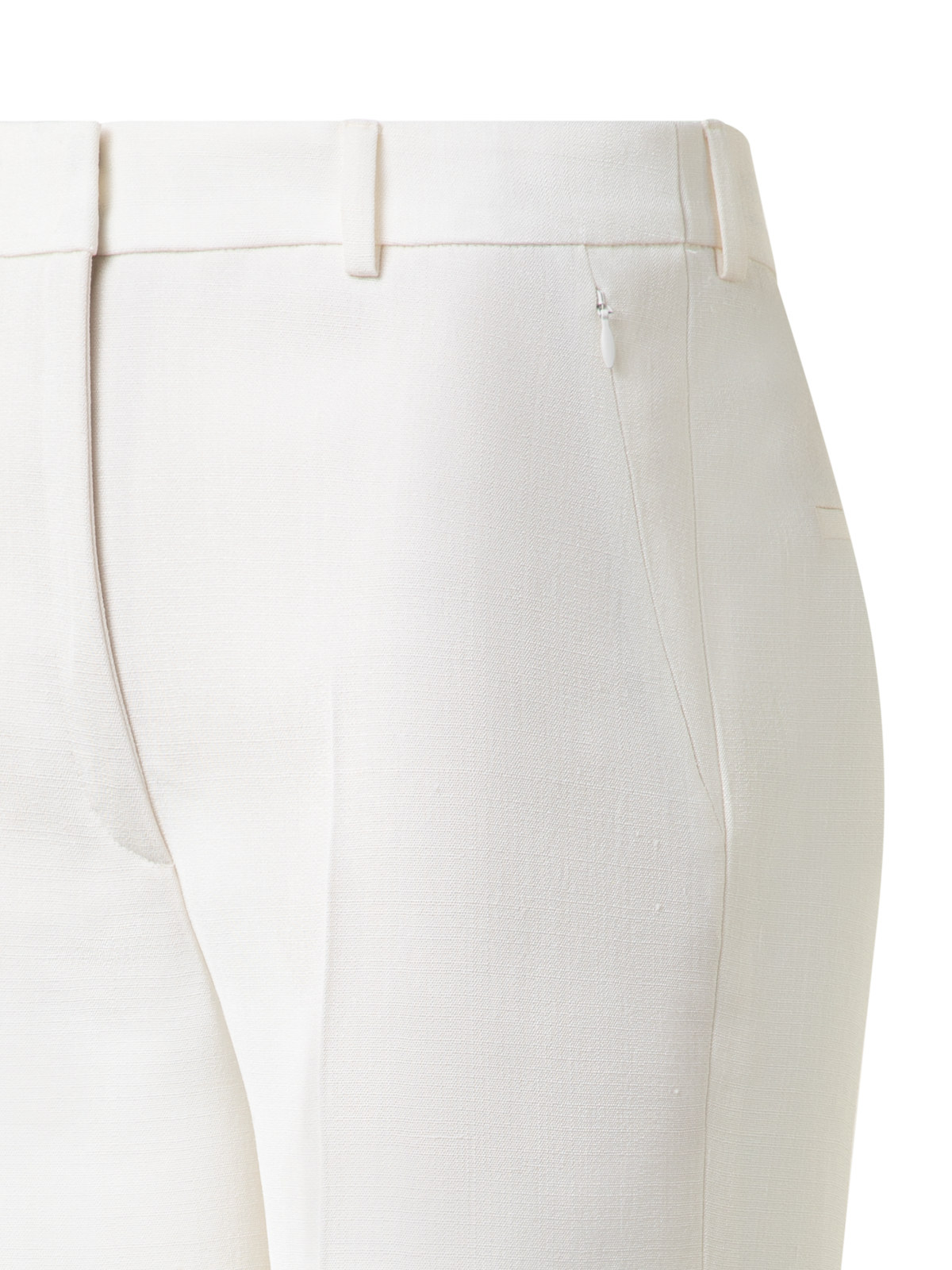 Designer Tapered Hose aus Shantung-Seide - Weiss