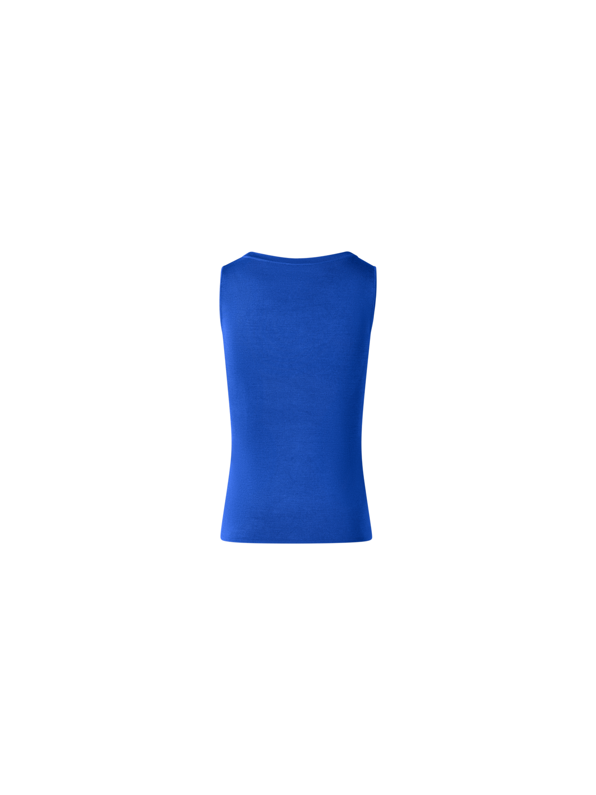 Designer Tailliertes Strick-Top aus Stretch-Seide - Blau