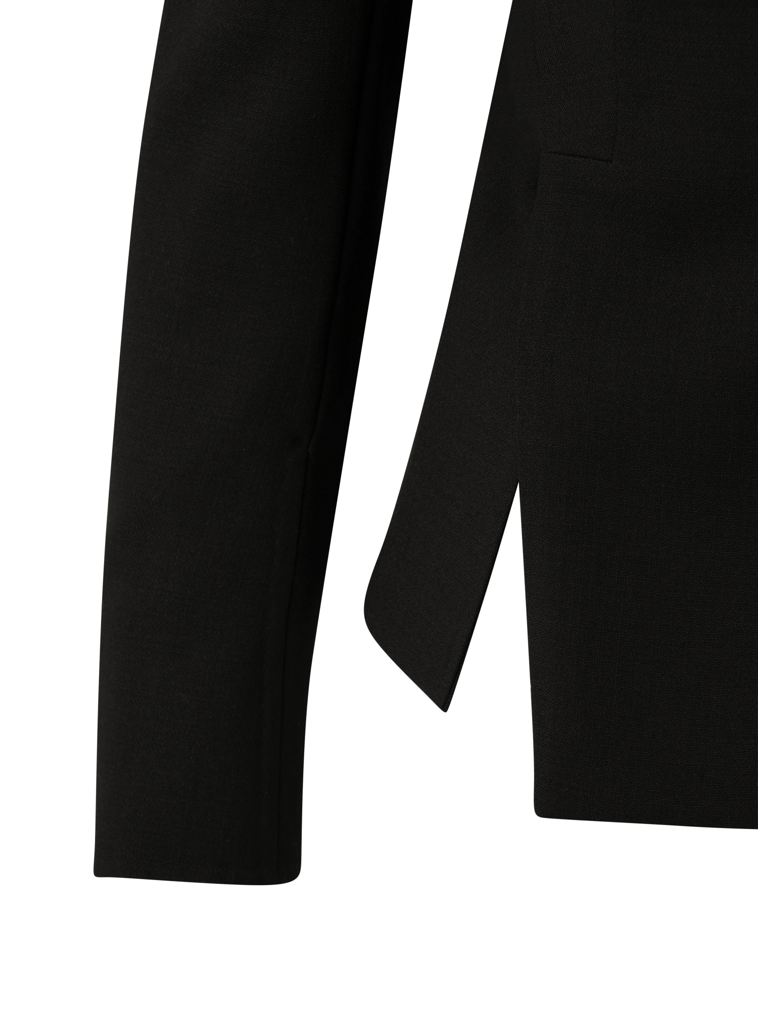 Designer Blazer aus Woll-Doubleface - Schwarz