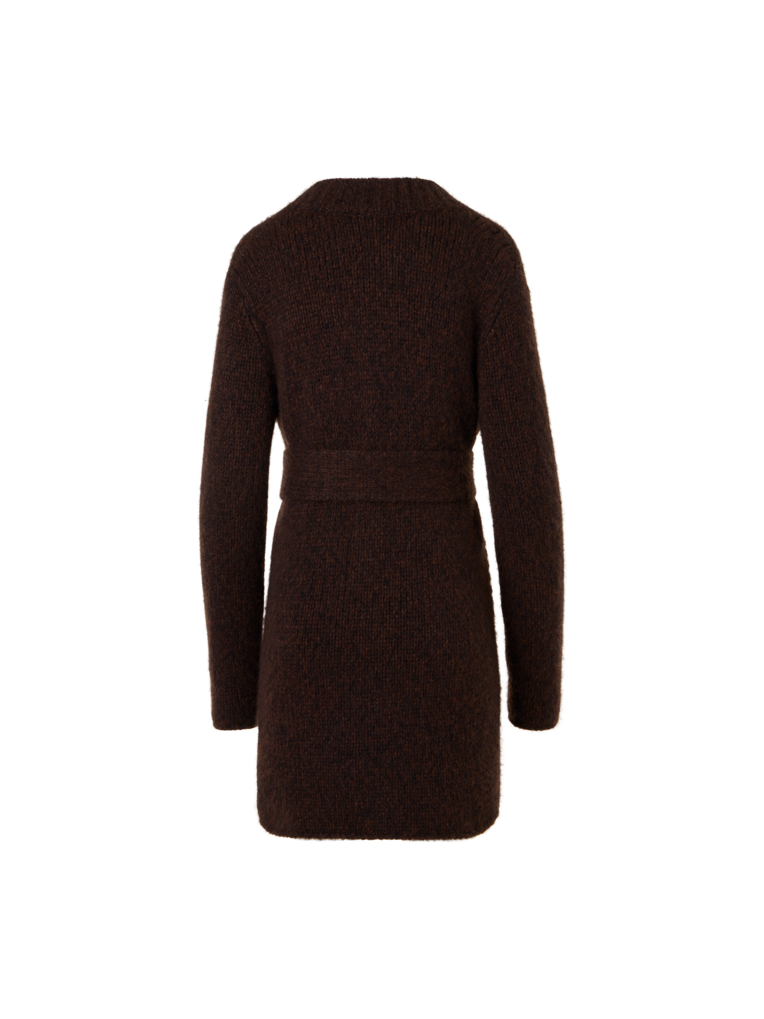 Designer Langer Cardigan aus Kaschmirseide Mouliné - Schwarz - Braun - Bunt