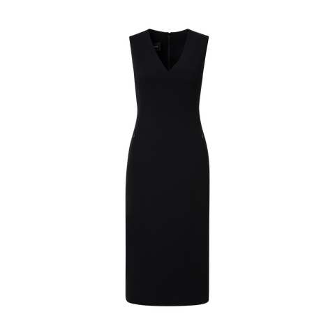 Ärmelloses Etuikleid aus Woll-Doubleface