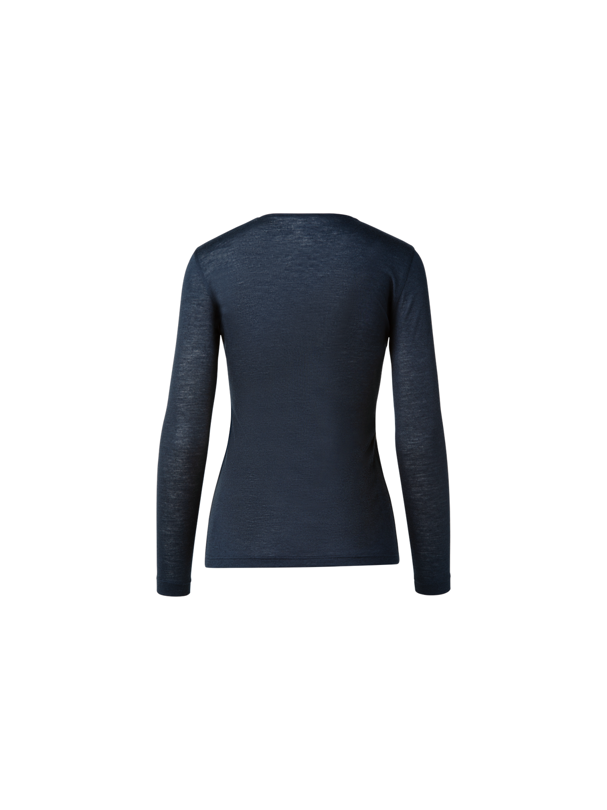 Designer Shirt aus Kaschmir und Seide mit V-Ausschnitt - Dunkelblau - Blau